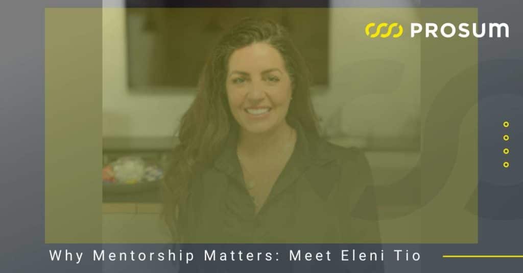 V.P. of People Operations, Eleni Tio works hard to lead the Prosum human resource, talent acquisition, and marketing teams