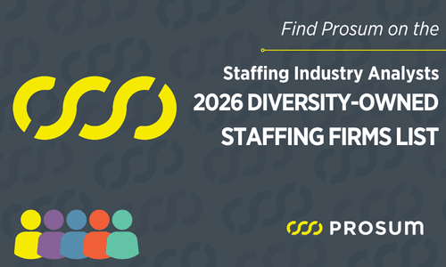 Prosum on the Staffing Industry Analyst Diversity-Owned Staffing Firm List for 2026
